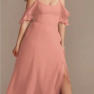 Elegant Pink Off-Shoulder Dress